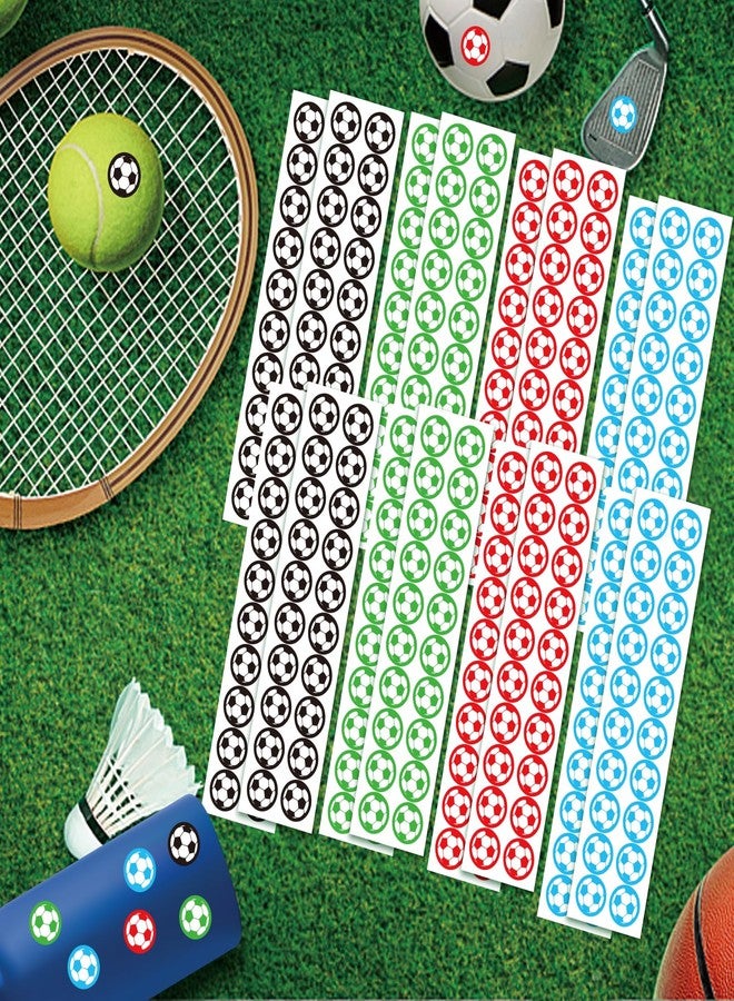 sodknow Mini Soccer Ball Stickers - 400 PCS (20 Sheets), 0.59" Small Reward Stickers in 4 Colors (Black/Blue/Green/Red) for Teachers Classroom Incentives Sports Party Favors Planners Scrapbooking, Kids Crafts - Image 4